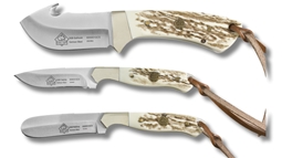 Puma SGB Trophy Care Set White Bone Knife Set with Leather Sheath